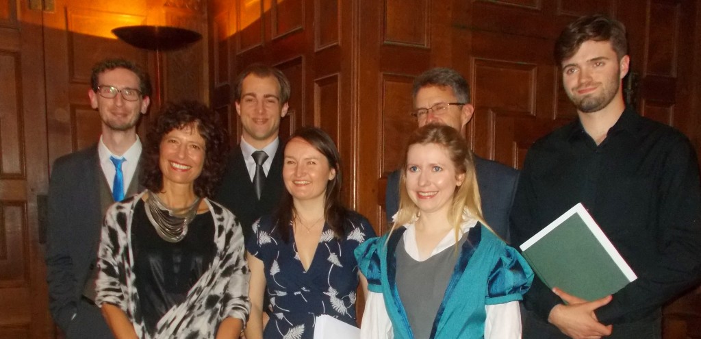 Members of the project team with actors from the Stuart Successions database launch in October 2015